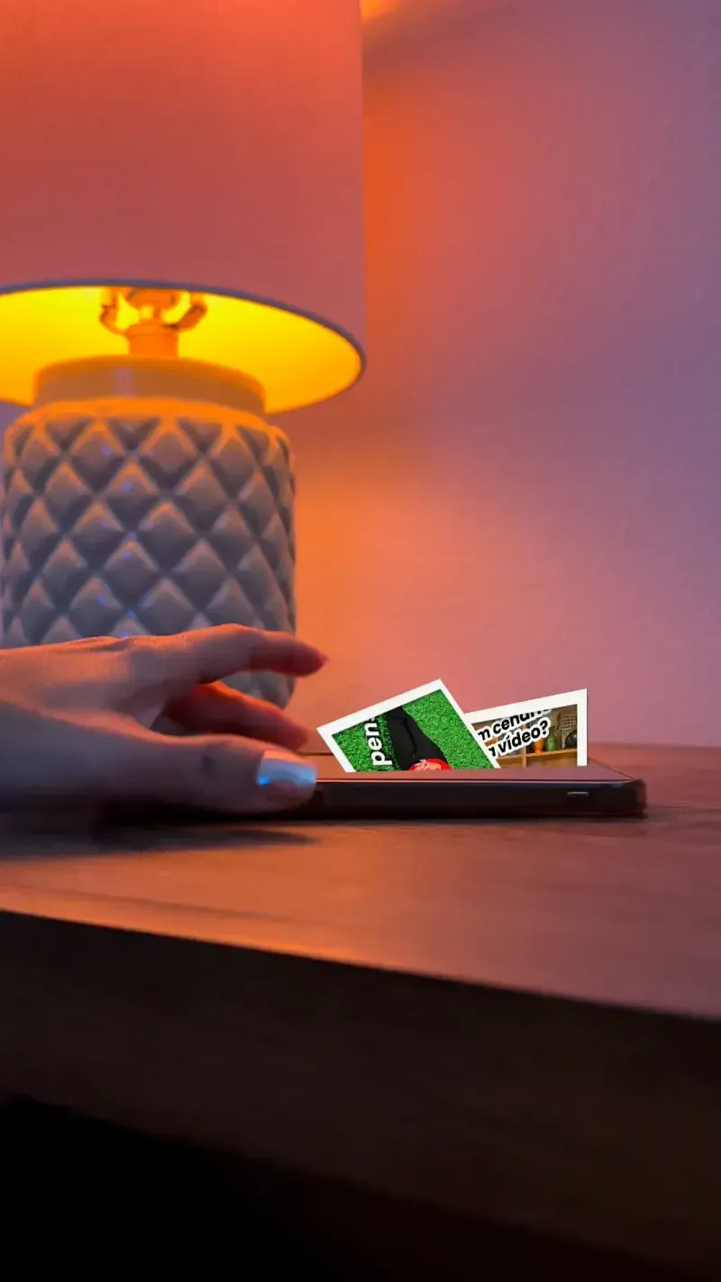 Conteúdo saindo do celular